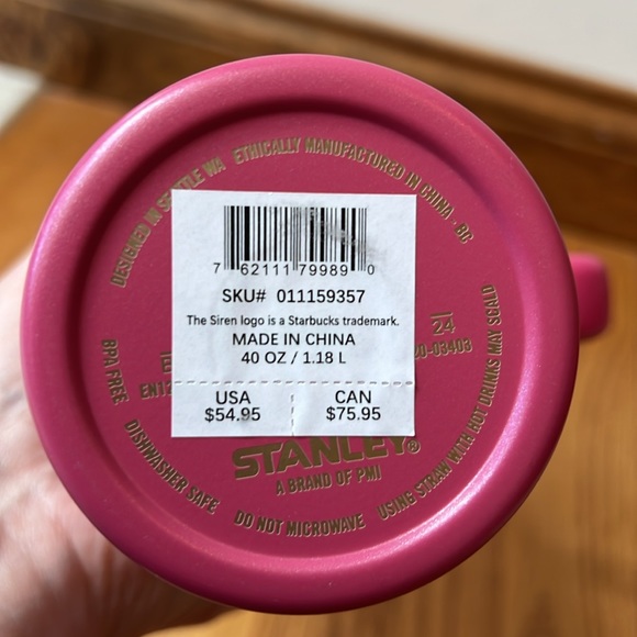 Stanley x Starbucks 2024 Holiday Berry Glitter Pink h2.0 flowstate quencher - Picture 8 of 10